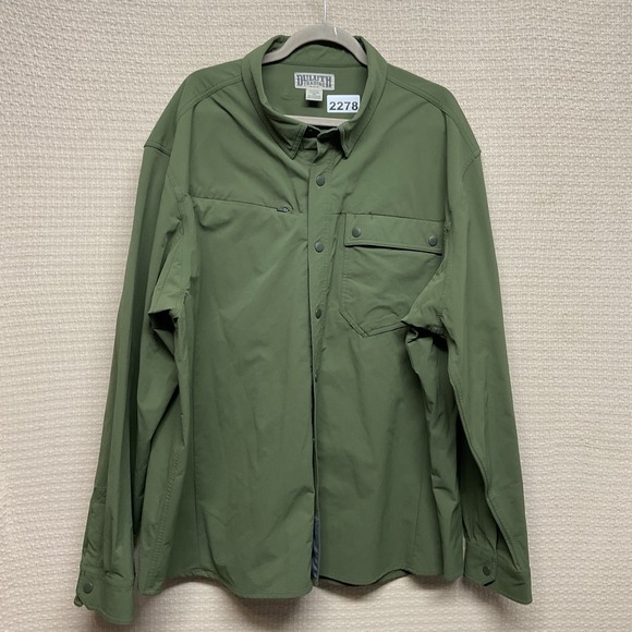 Duluth Pack Other - Duluth Trading Shacket Shirt Jacket Stretch Mens 3XL Forest Green Snap Button